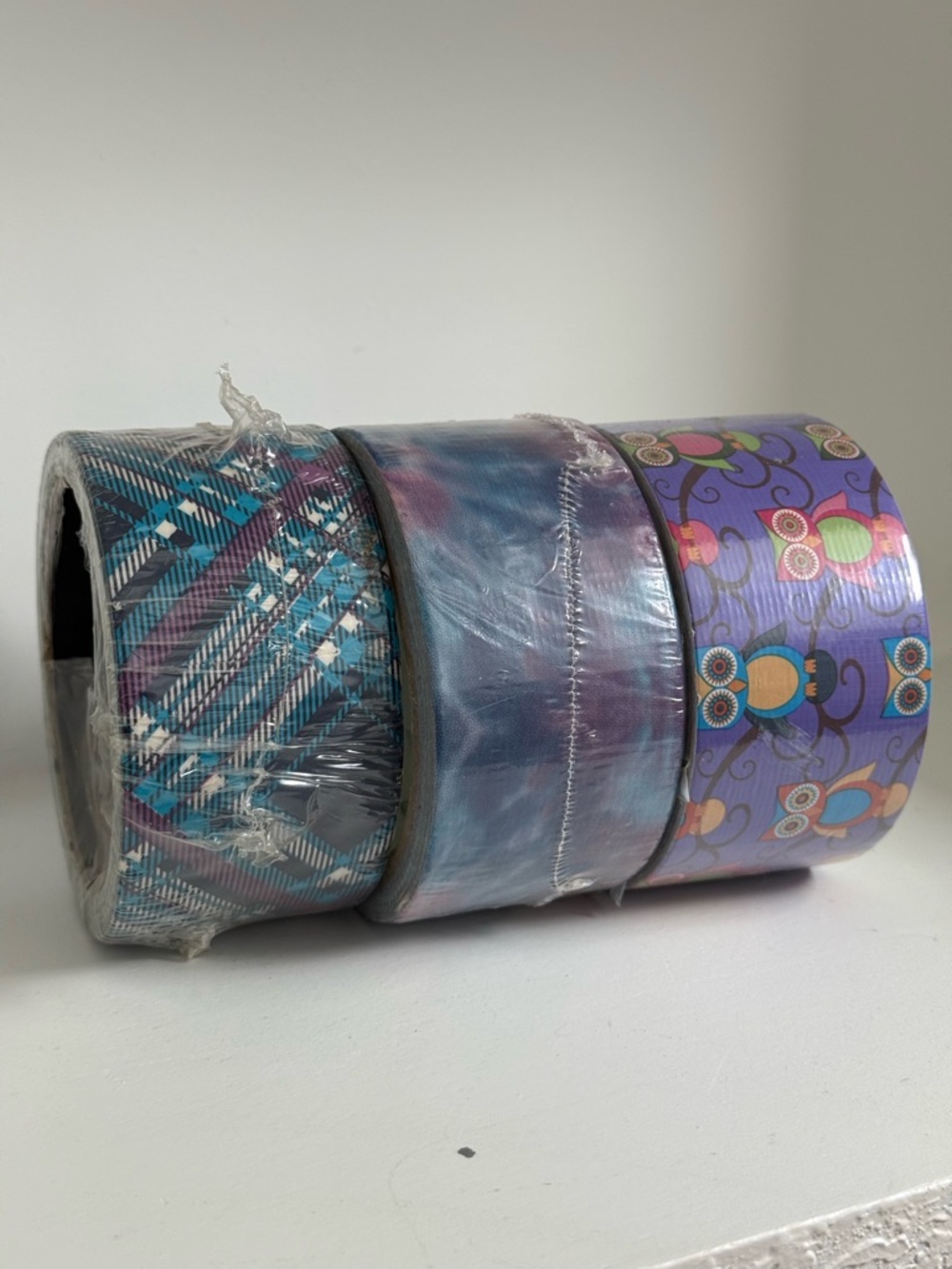 LOT of 3 DUCK TAPE unopened Patterned Adhesive Duct Tape